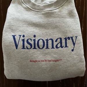 Axel Arigato Gray Visionary Graphic Sweatshirt Sz M